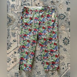Talbots women’s floral skimmer pants 8 NWT